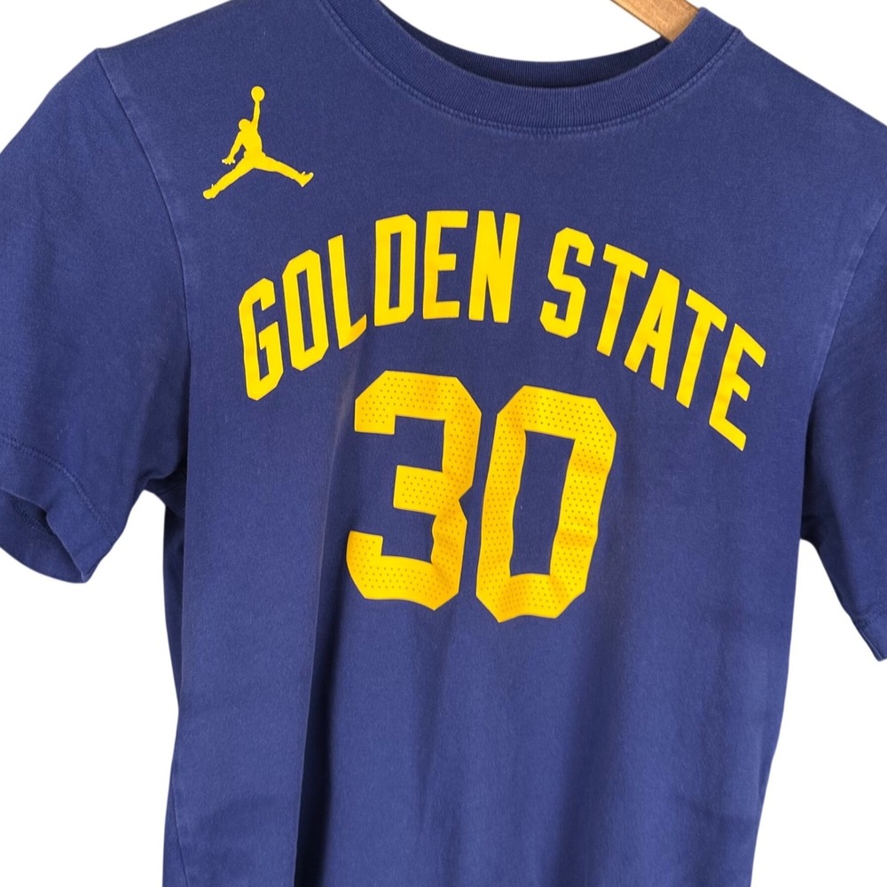 Nike Jordan Golden State Warriors Stephen Curry 30 T-Shirt Mens XS Blue NBA Tee